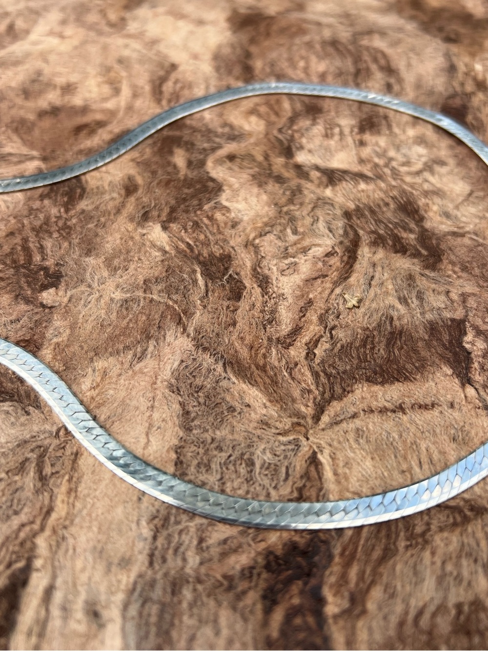 Sterling Silver Herringbone Necklace